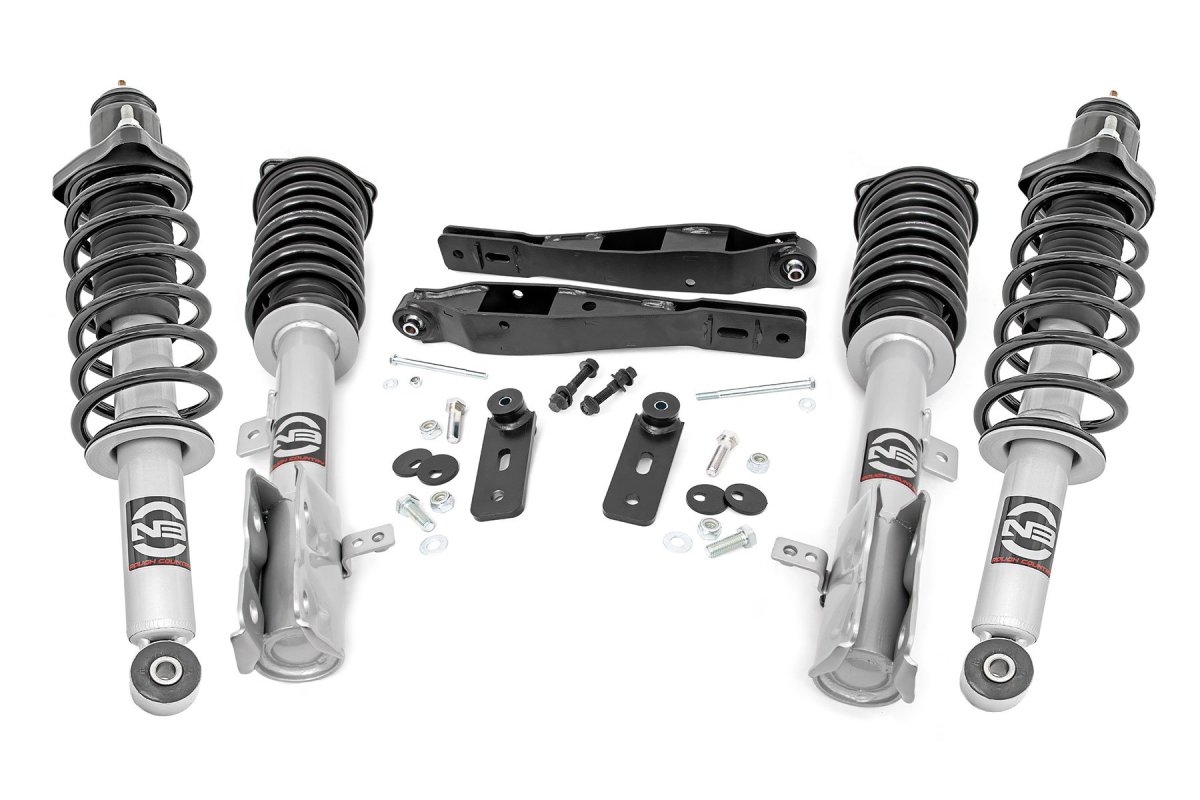 Jeep Compass Suspension Lift Kit - Front + Rear - Rough Country - 2 Inch Lift Kit | N3 Struts - '07-'16